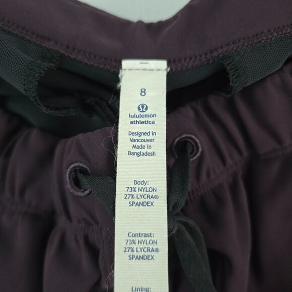 Lululemon Women’s Size 8 Stretch Jogger Pants Plum Drawstring Waist Nylon (6168) - Picture 9 of 10